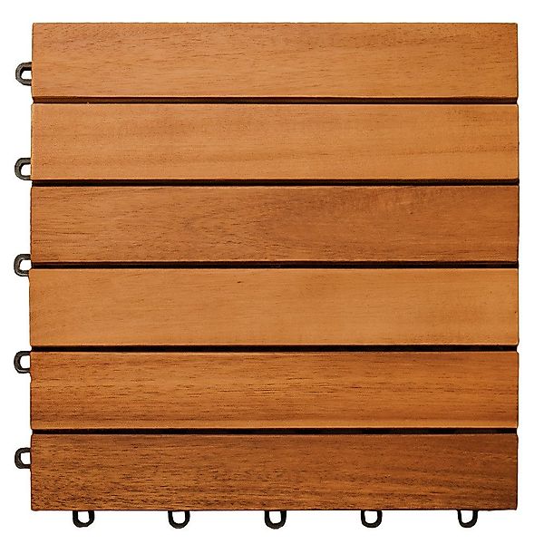 Casaria Holzfliesen Akazie, Terrassenfliese 1x Musterfliese günstig online kaufen