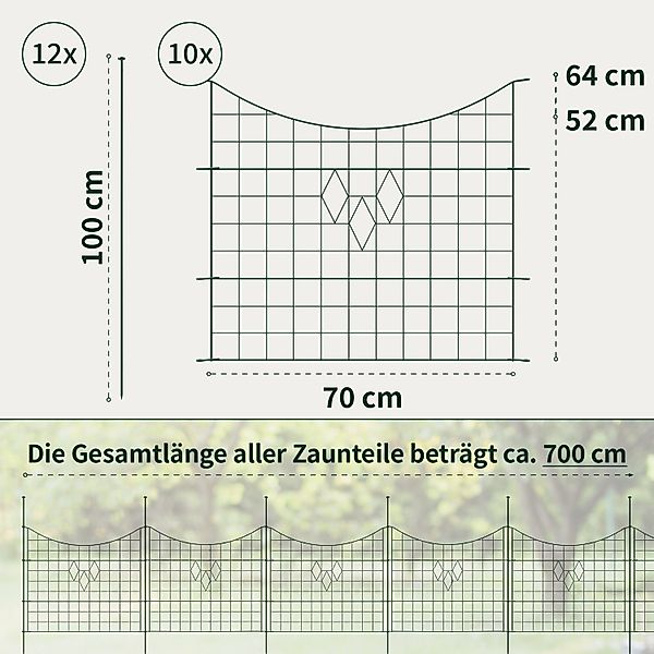 VERDOBA Zaun Teichzaun Gartenzaun Hundezaun - günstig online kaufen