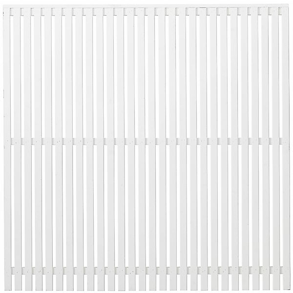 Sichtschutzzaun Sendai Nadelholz Weiß 180 cm x 180 cm günstig online kaufen