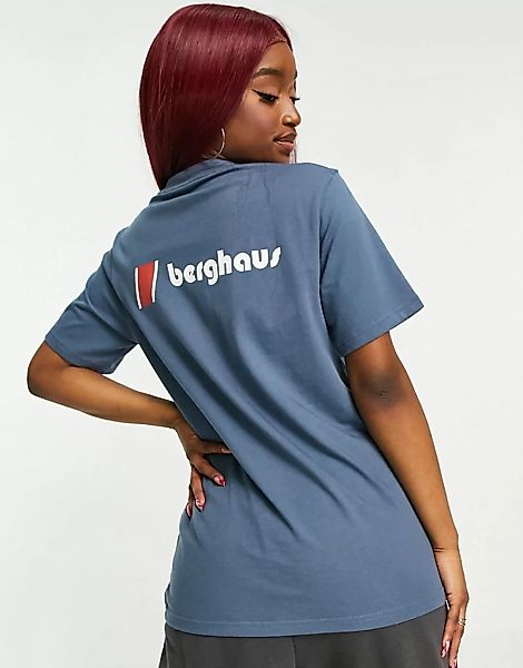Berghaus – Heritage – T-Shirt mit Logo auf der Vorder- und Rückseite in Bla günstig online kaufen