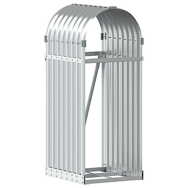 vidaXL Kaminholzregal Kaminholzunterstand Silbern 40x45x100 cm günstig online kaufen