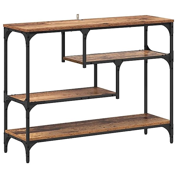 vidaXL Konsolentisch mit Regal Altholz 100 x 30 x 75 cm Holzwerkstoff 88354 günstig online kaufen