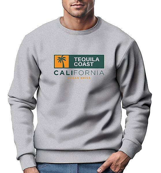 Neverless Sweatshirt Sweatshirt Herren Print California günstig online kaufen