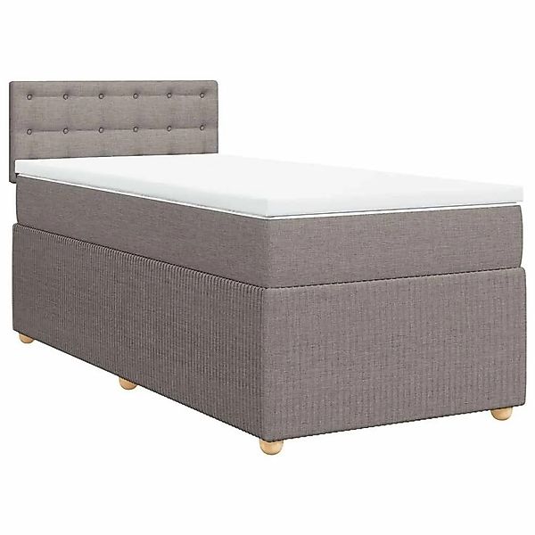 vidaXL Boxspringbett mit Matratze Taupe 80x200 cm Stoff 3289601 günstig online kaufen