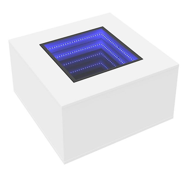 vidaXL Couchtisch LED-Couchtisch Weiß 60x60x40 cm Holzwerkstoff (1-St) günstig online kaufen