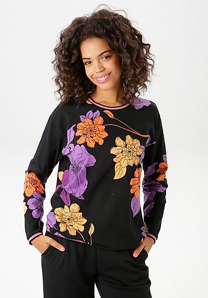 Aniston CASUAL Sweatshirt, mit großflächigen Blumen bedruckt günstig online kaufen