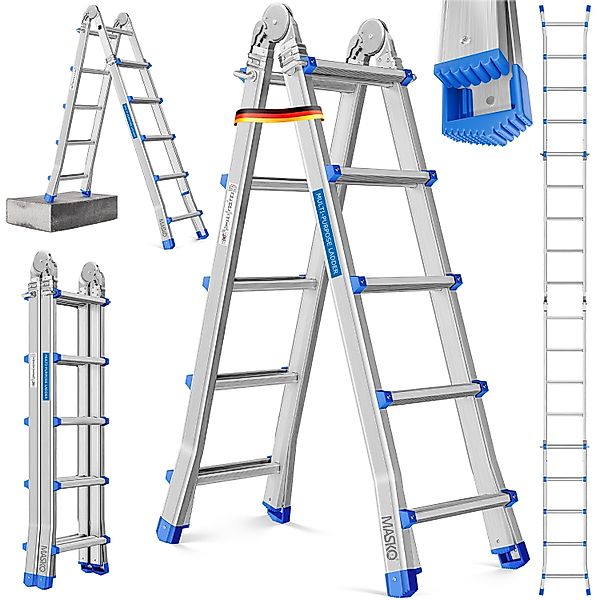 MASKO Vielzweckleiter Aluminium 6in1 Mehrzweckleiter – günstig online kaufen