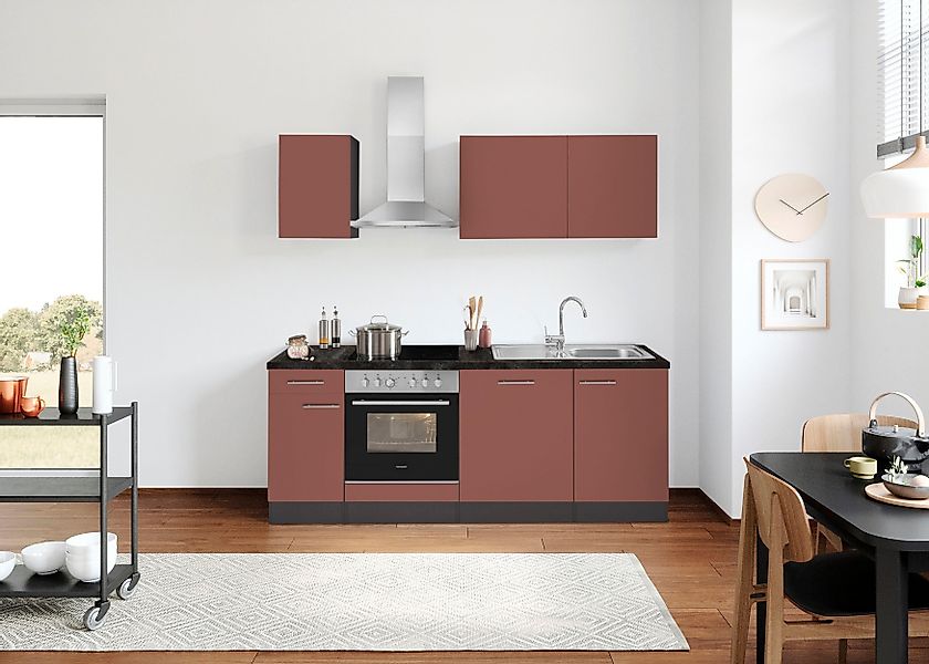 OPTIFIT Küchenzeile "Malika" Breite 210 cm, mit Hanseatic-E-Geräten, inkl. günstig online kaufen