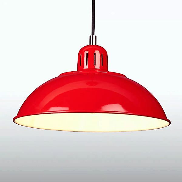 Rote Pendellampe Franklin im Retro-Design günstig online kaufen