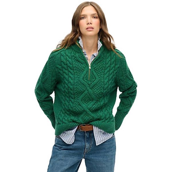 Superdry  Pullover Pull col zippé torsadé femme  Aran günstig online kaufen