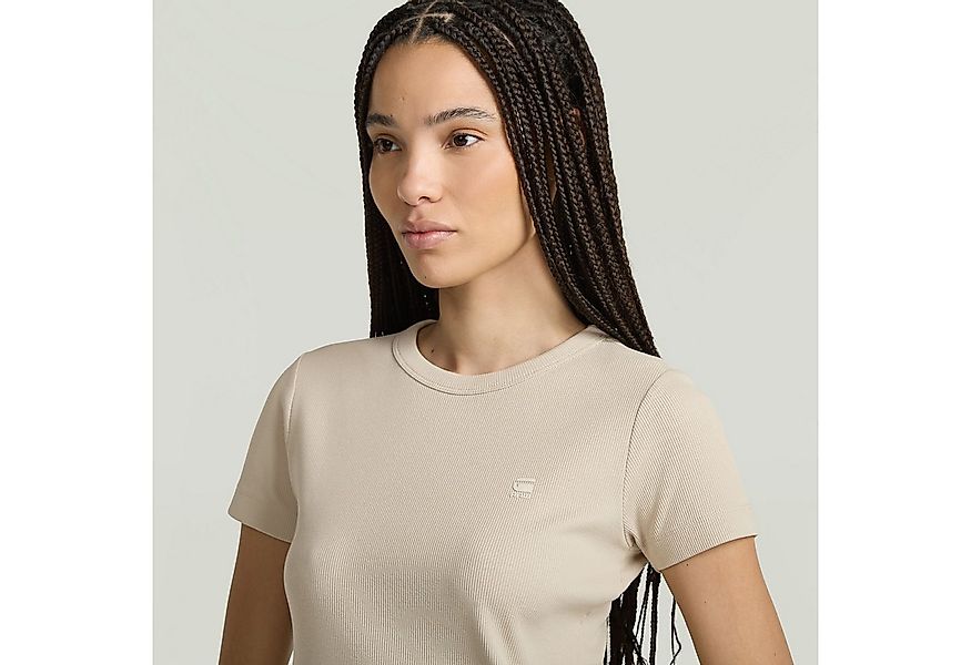 G-STAR T-Shirt Rib Cap Sleeve aus Rippjersey, Slim Fit günstig online kaufen