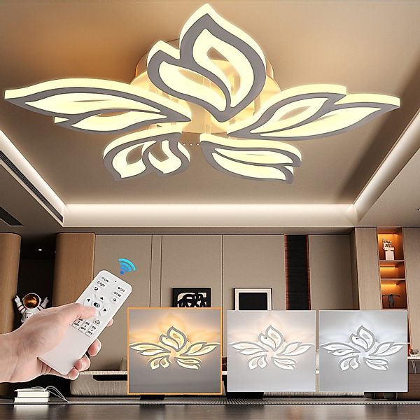LETGOSPT Deckenleuchte Moderne LED Deckenleuchte Dimmbar günstig online kaufen