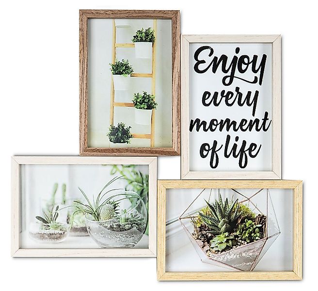 Levandeo® Bilderrahmen Collage, Bilderrahmen Collage 30,5x32,5cm günstig online kaufen