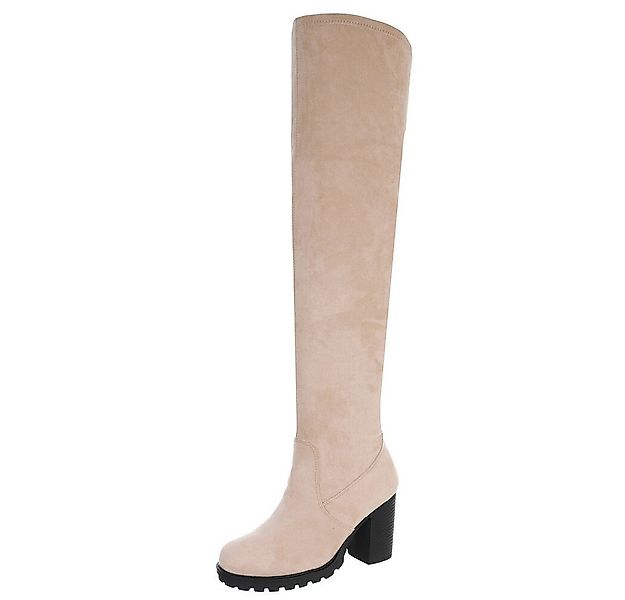 Ital-Design Overkneestiefel mit Blockabsatz für Damen, hochqualitativ Overk günstig online kaufen