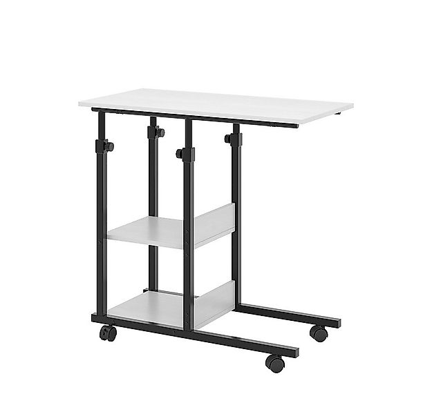 Vicco Beistelltisch Liam, Weiß/Schwarz, 89 x 40 cm mit Rollen günstig online kaufen