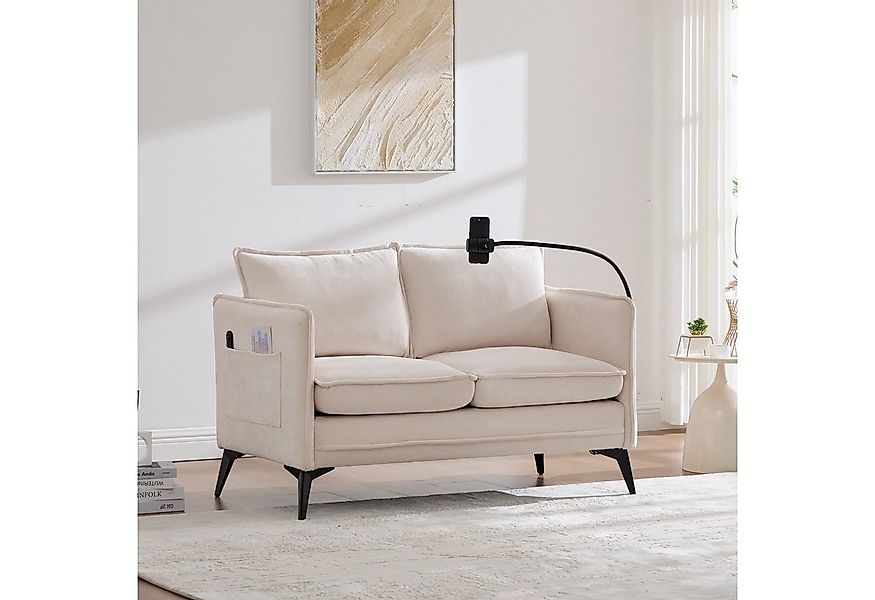 TavilaEcon Loveseat Kleines Doppelsofa mit Seitentasche & Handy-Halter für günstig online kaufen