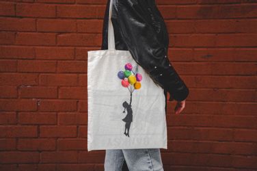 AvantgART Shopper Stoffbeutel Baumvolle, Jutebeutel, Banksy günstig online kaufen