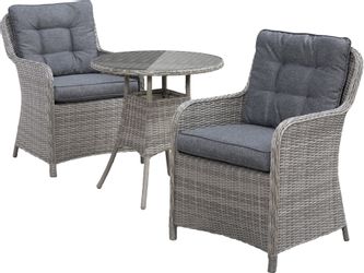 KONIFERA Garten-Essgruppe "Menorca" Set, 2x Sessel, 1x Tisch Ø 70 cm, inkl. günstig online kaufen