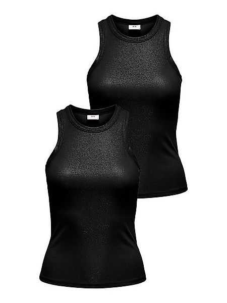 JACQUELINE de YONG Shirttop 2er-SET Feminines Tanktop Shirt Glitzer Effekt günstig online kaufen