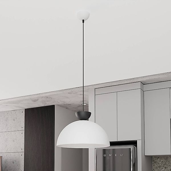 Pendellampe Lunaro, weiß, Ø 40 cm, Metall günstig online kaufen