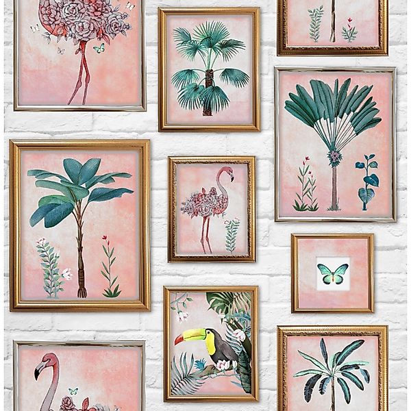 Art for the home Papiertapete "Tropische Rahmen" 10mx53cm günstig online kaufen