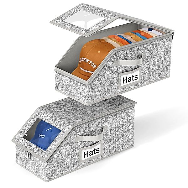 Coonoor Aufbewahrungsbox 2er Set Stapelbare Hutaufbewahrung günstig online kaufen