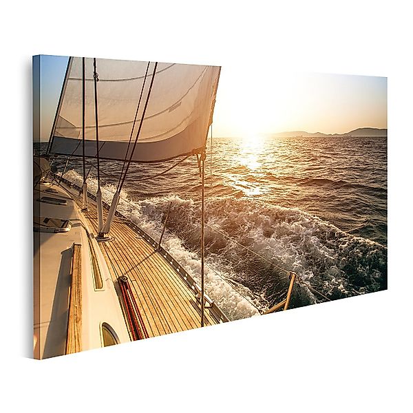 islandburner Leinwandbild Bild auf Leinwand Yacht günstig online kaufen