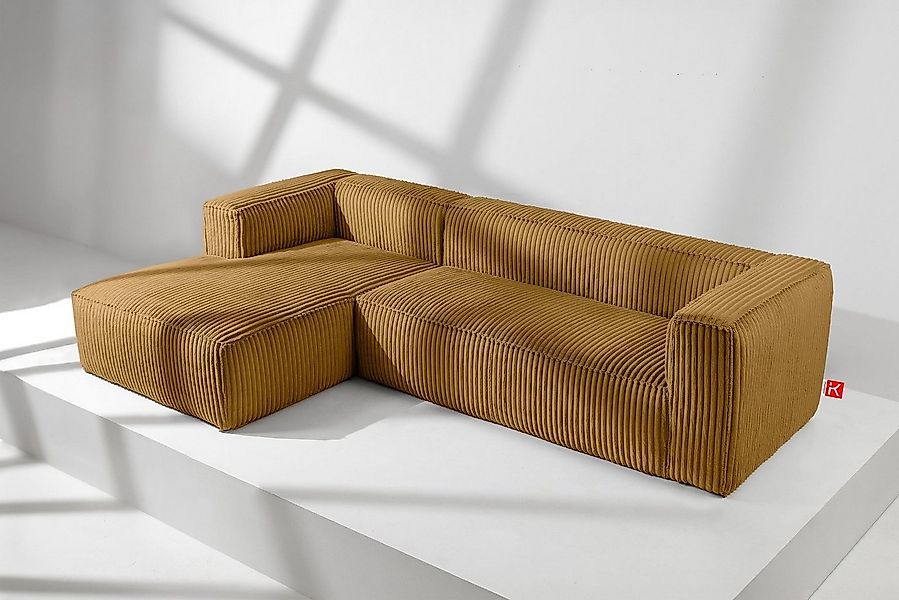 KONSIMO® Ecksofa Links Ecksofa FEROX, hergestellt in der EU,aus breitem Cor günstig online kaufen