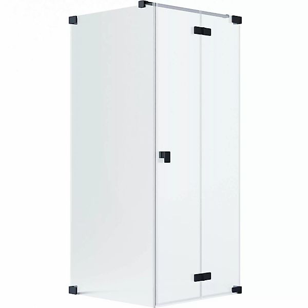 Schöner Wohnen Eckdusche Drehfalttür und Wand L Schwarzmatt 90 x 80 x 200 c günstig online kaufen