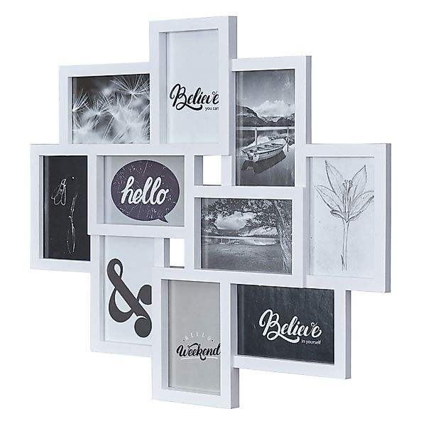 Levandeo® Bilderrahmen Collage, Bilderrahmen Weiß 10 günstig online kaufen