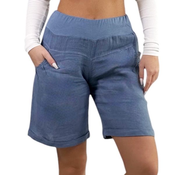 Mississhop Leinenhose 100 % Leinen Leinenshorts günstig online kaufen