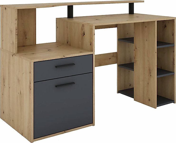 byLIVING Schreibtisch "Louise", Breite 140 cm, Regal-Schreibtisch mit viel günstig online kaufen