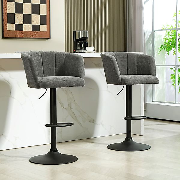 HOMCOM 2er-Set Barhocker, Bistrohocker mit Fußstütze, Drehbar Barstuhl, Höh günstig online kaufen