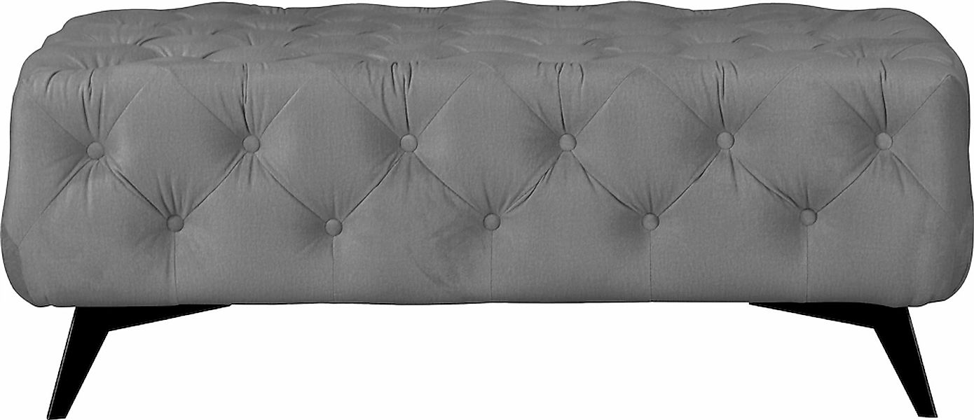 Home affaire Polsterhocker "Amaury" Chesterfield-Optik, Breite 120cm, Fußfa günstig online kaufen