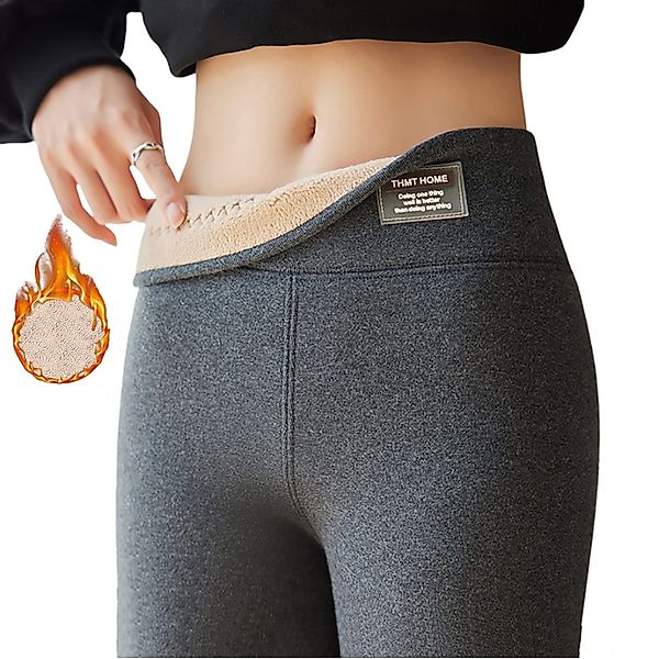 Refttenw Thermoleggings Verdickt Stretch-Hose Gefütterte Highwaist günstig online kaufen