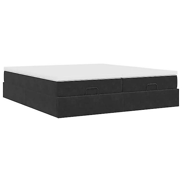 vidaXL Bett Ottoman-Bett mit Matratzen Schwarz 160x200 cm Samt günstig online kaufen