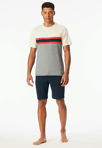 Schiesser Shorty "Casual Nightwear" 2 Stk. tlg., Shorts in Uni mit Bindeban günstig online kaufen