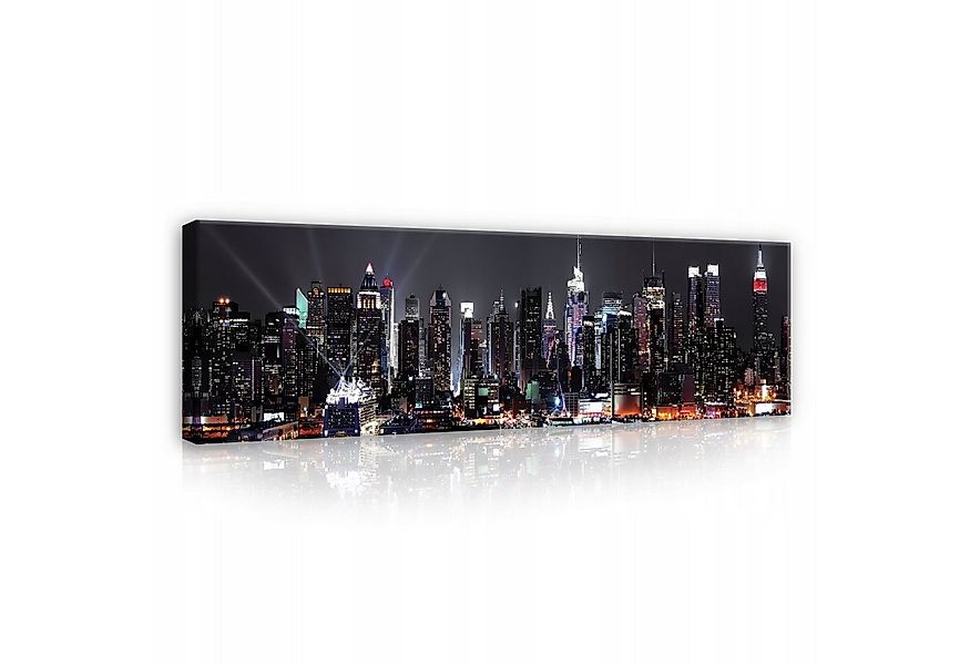 Wallarena Leinwandbild New York Stadt bei Nacht Modern XXL Leinwandbilder B günstig online kaufen