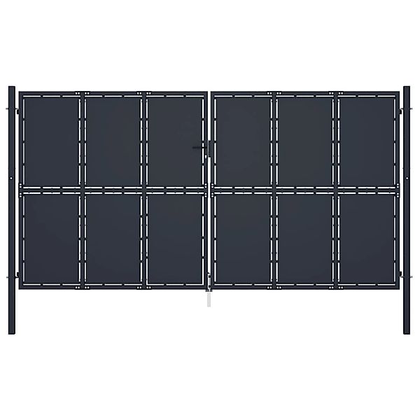 vidaXL Gartentor Stahl 400 x 200 cm Anthrazit 144534 günstig online kaufen