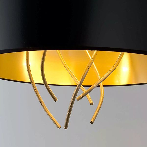 Deckenlampe Elba Ø30cm drei Fassungen schwarz/gold günstig online kaufen