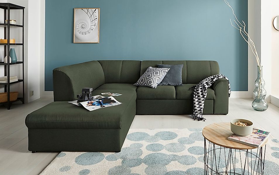 DOMO collection Ecksofa "Topper zeitlos elegant, kompakte Stellmaße, OTTOs günstig online kaufen