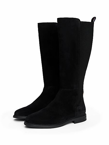 Tommy Hilfiger Stiefel "FLAG SUEDE LONG BOOT", Langschaftstiefel, Reißversc günstig online kaufen