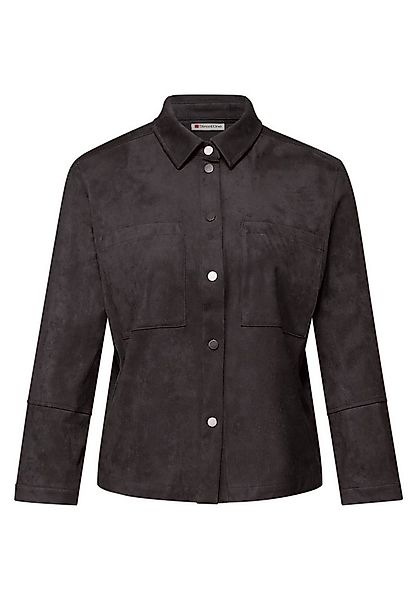 STREET ONE Lederimitat-Blazer Velours shirtcollar blouse w p günstig online kaufen