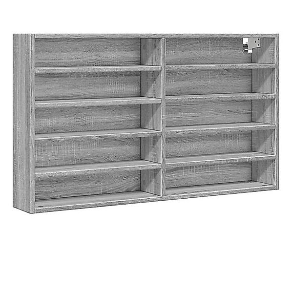 vidaXL Schrankmodule Vitrinenschrank Grau Sonoma 100x15x58 cm Holzwerkstoff günstig online kaufen