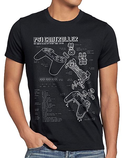 style3 T-Shirt PS Controller Blaupause PS günstig online kaufen
