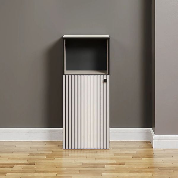 welltime Unterschrank Amrum Badschrank mit offenem Fach und Rillenoptik - M günstig online kaufen