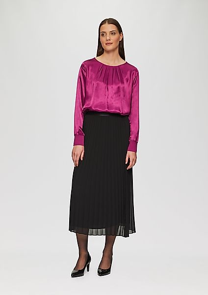 s.Oliver BLACK LABEL Langarmshirt Satiniertes Blusenshirt günstig online kaufen