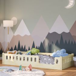 Bellabino Kinderbett Miera (Bodenbett 90x200 cm, günstig online kaufen