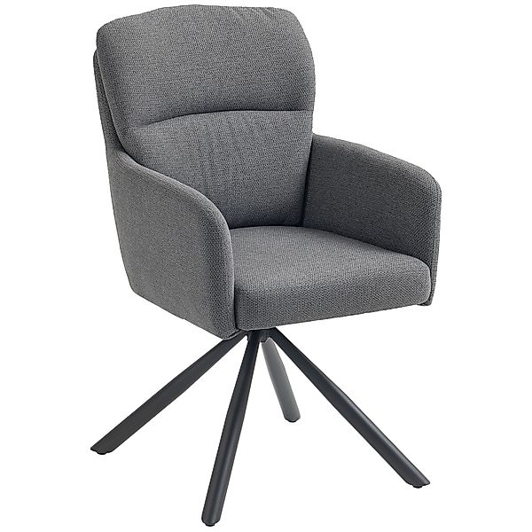 HOMCOM Esszimmerstuhl 360° Drehbar Küchenstuhl mit Leinenbezug, Ergonomisch günstig online kaufen