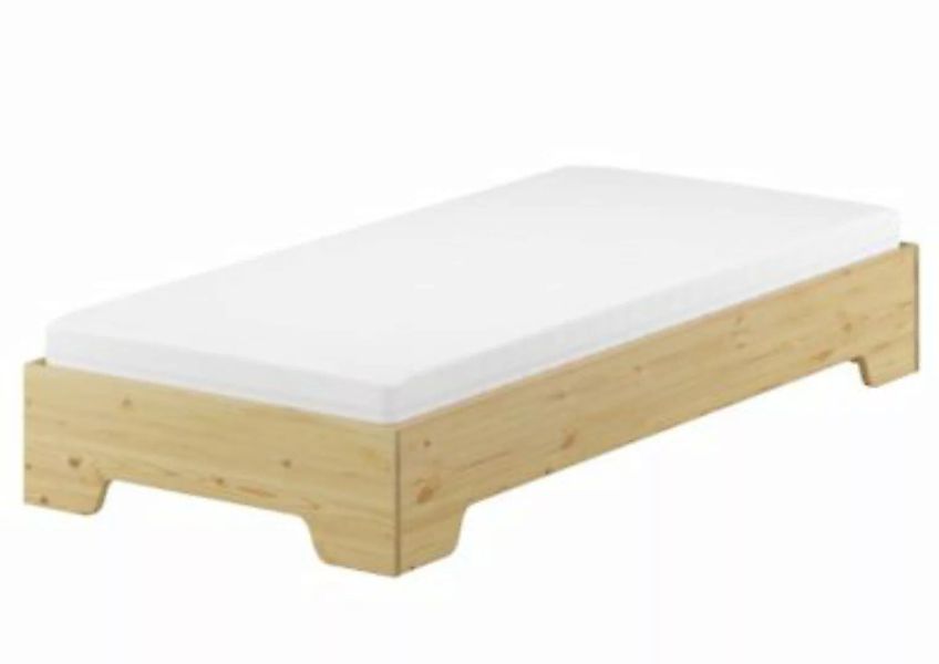 Erst-Holz® Jugendbett 90x200 Kiefer massiv mit Rollrost und Matratze natur günstig online kaufen